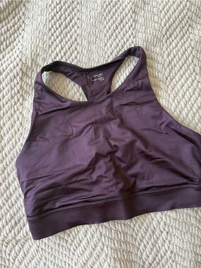 aerie Seamless Racerback Sports Bra in Plum